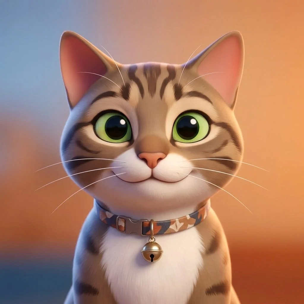 3D Cartoon — Studio Cat subject