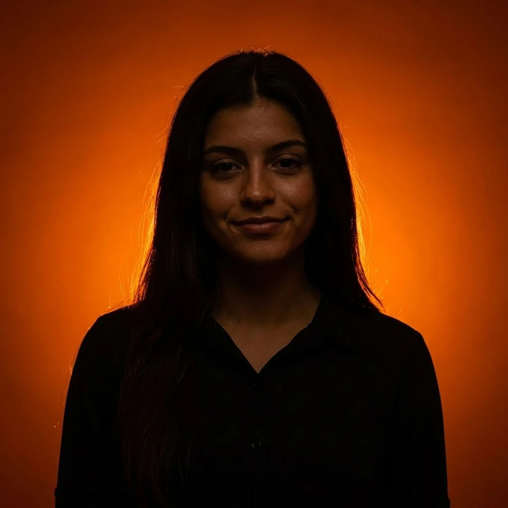 Sunset Silhouette — Studio Girl subject