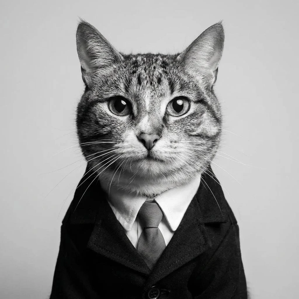 Studio B&W — Studio Cat subject