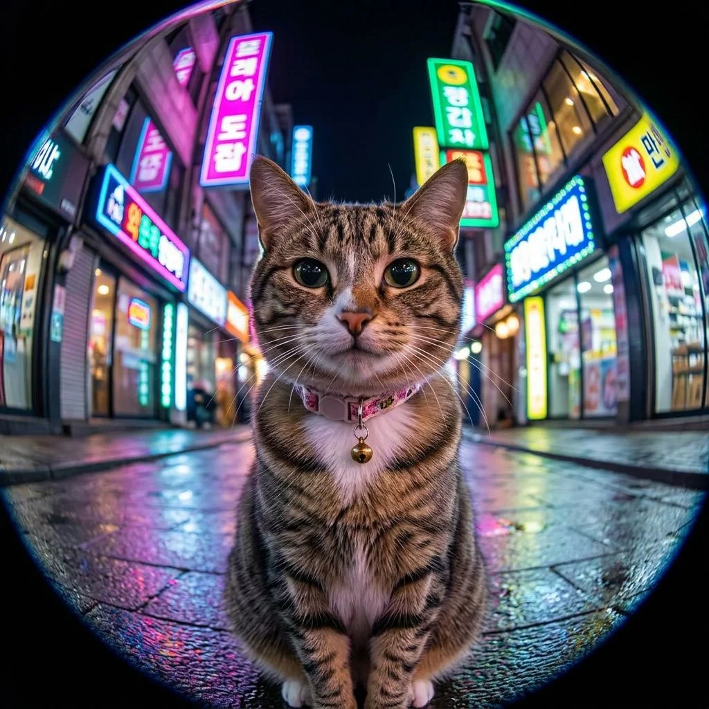 Urban Fisheye — Studio Cat subject