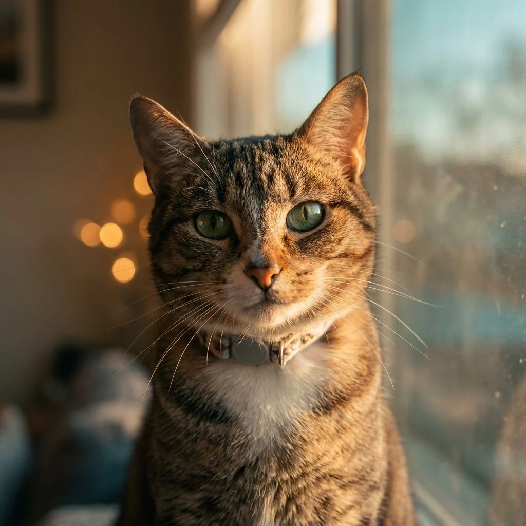 Warm Cinematic — Studio Cat subject